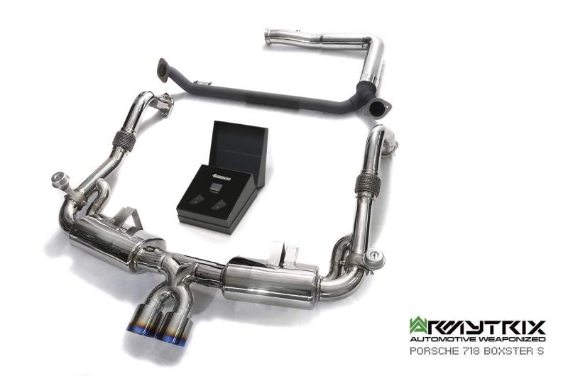 Armytrix exhaust system for Porsche 718 Cayman (2016-present) valvetronic exhaust system