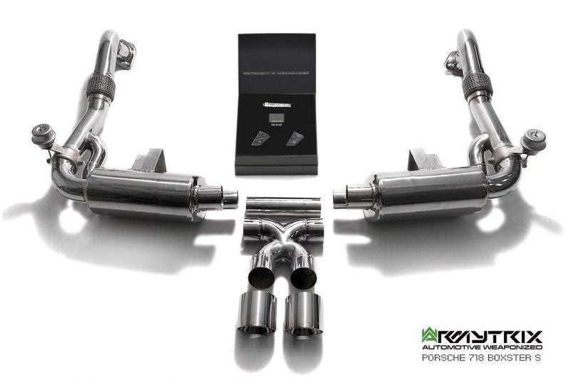 Armytrix exhaust system for Porsche 718 Cayman (2016-present) valvetronic exhaust system