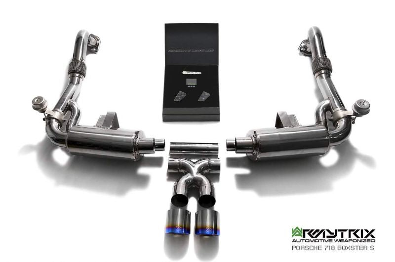 Armytrix exhaust system for Porsche 718 Cayman (2016-present) valvetronic exhaust system