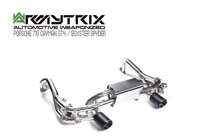 Armytrix exhaust system for Porsche 718 Cayman GT4 (2019-present) valvetronic exhaust system