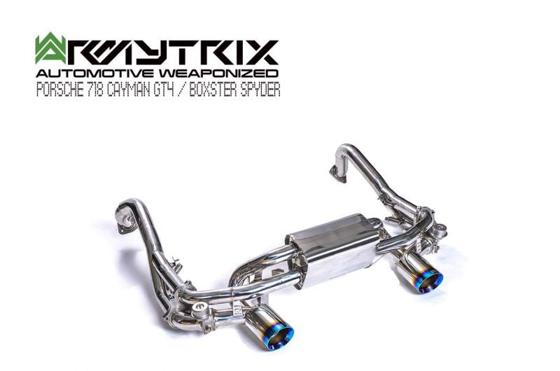 Armytrix exhaust system for Porsche 718 Cayman GT4 (2019-present) valvetronic exhaust system