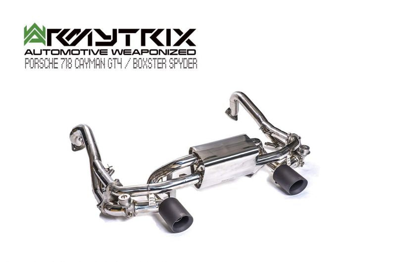 Armytrix exhaust system for Porsche 718 Cayman GT4 (2019-present) valvetronic exhaust system