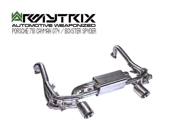 Armytrix exhaust system for Porsche 718 Cayman GT4 (2019-present) valvetronic exhaust system