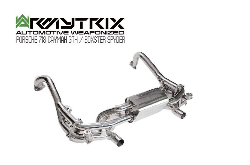 Armytrix exhaust system for Porsche 718 Cayman GT4 (2019-present) valvetronic exhaust system