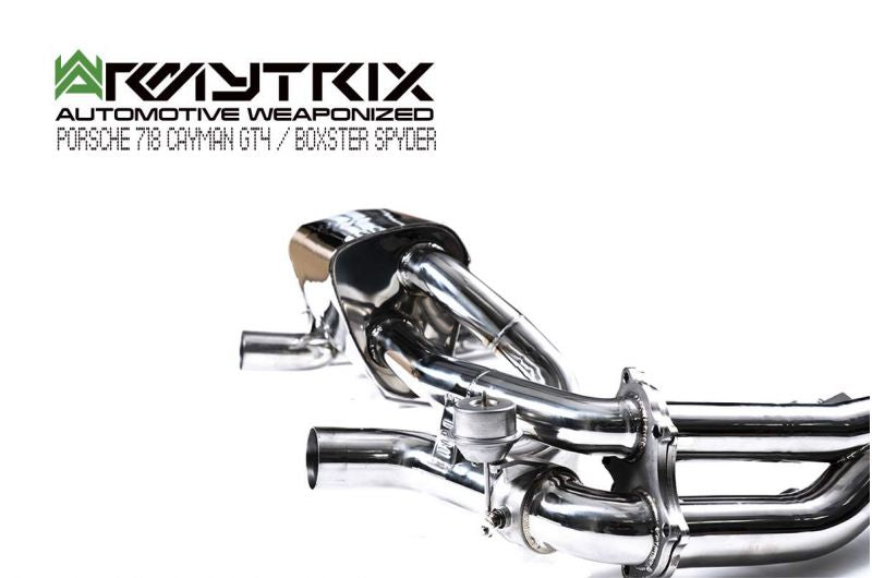 Armytrix exhaust system for Porsche 718 Cayman GT4 (2019-present) valvetronic exhaust system