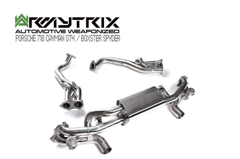 Armytrix exhaust system for Porsche 718 Cayman GT4 (2019-present) valvetronic exhaust system