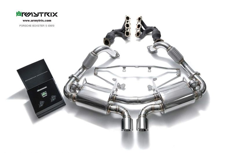 Výfukový systém Armytrix pro Porsche 981 Cayman S/GTS/GT4 (2012-2016) valvetronic exhaust system