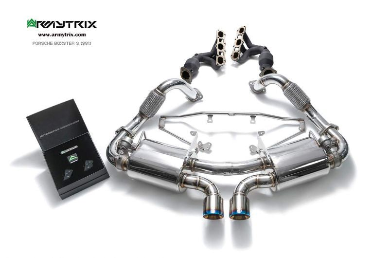 Výfukový systém Armytrix pro Porsche 981 Cayman S/GTS/GT4 (2012-2016) valvetronic exhaust system