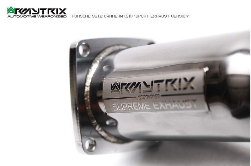 Armytrix exhaust system for Porsche 911 Carrera 991.2 S /4 /4S /GTS (2016-2019) valvetronic exhaust system