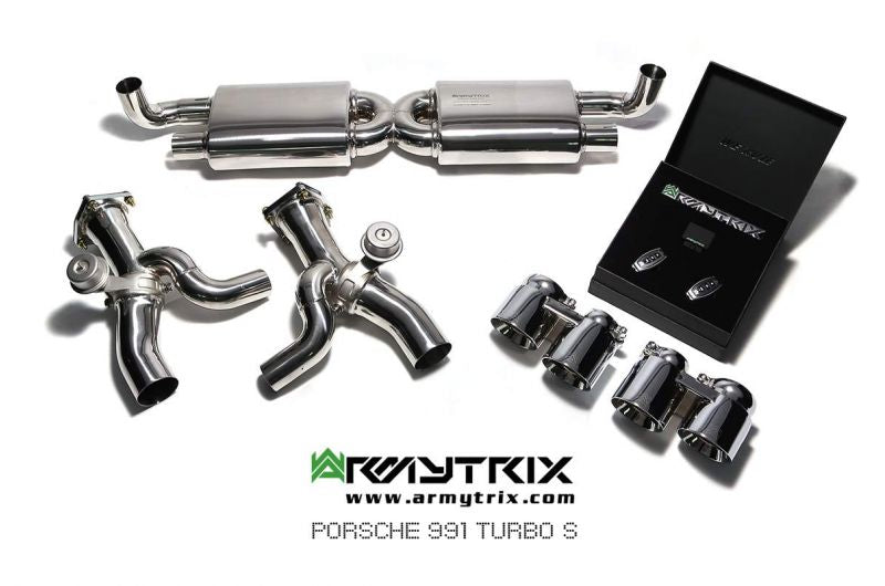 Armytrix exhaust system for Porsche 911 Turbo 991.1 Turbo S (2013-2015) valvetronic exhaust system