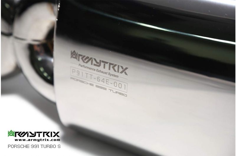 Výfukový systém Armytrix pro Porsche 911 Turbo 991.1 Turbo S (2013-2015) valvetronic exhaust system