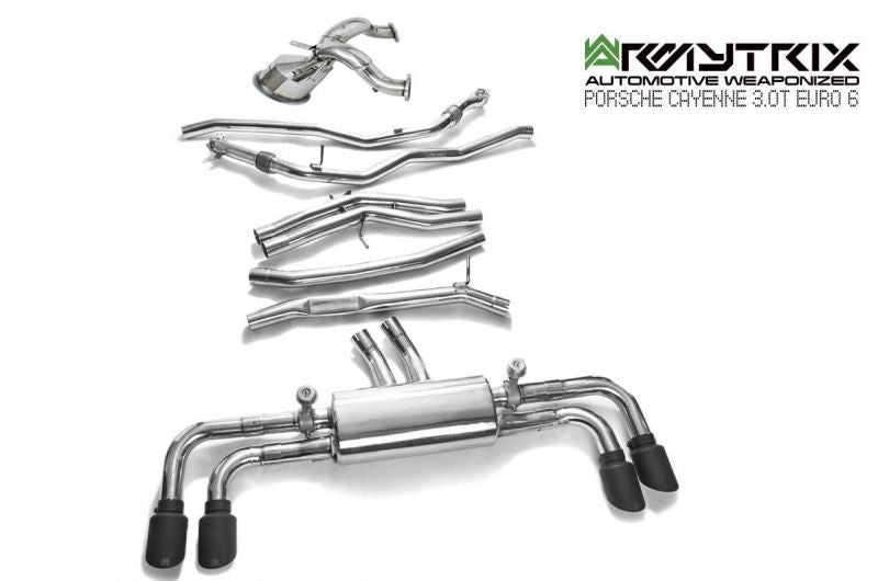 Armytrix exhaust system for Porsche Cayenne E3 3.0 Turbo OPF (2018-present) valvetronic exhaust system