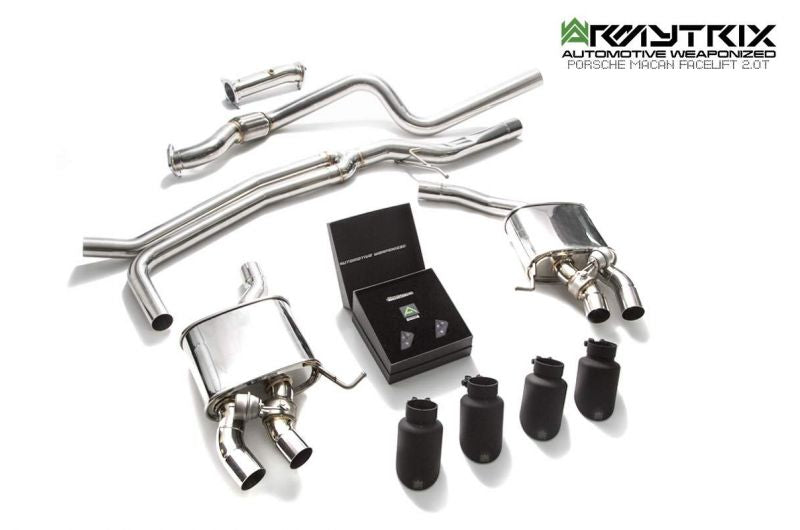 Armytrix exhaust system for Porsche Macan 2.0 Turbo Facelift (2018-present) valvetronic exhaust system