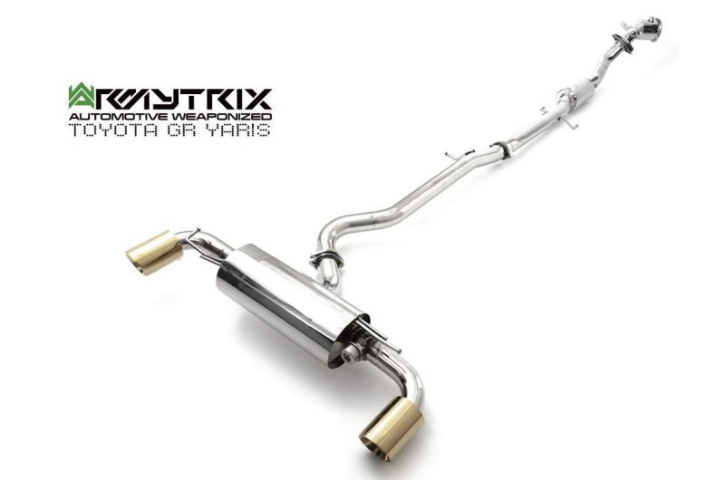 Armytrix exhaust system for TOYOTA GR Yaris (2020-Present) valvetronic exhaust system