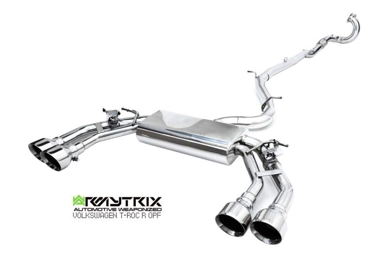 Armytrix exhaust system for Volkswagen T-ROC R (2020-Present) valvetronic exhaust system