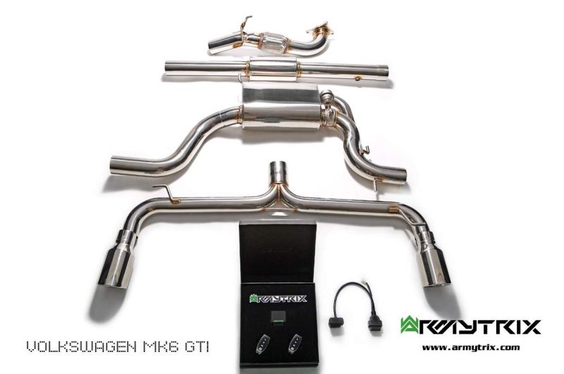 Výfukový systém Armytrix pro Volkswagen Golf 6 gti 2.0 Turbo (2008-2013) valvetronic exhaust system