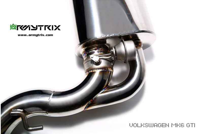 Armytrix exhaust system for Volkswagen Golf 6 gti 2.0 Turbo (2008-2013) valvetronic exhaust system